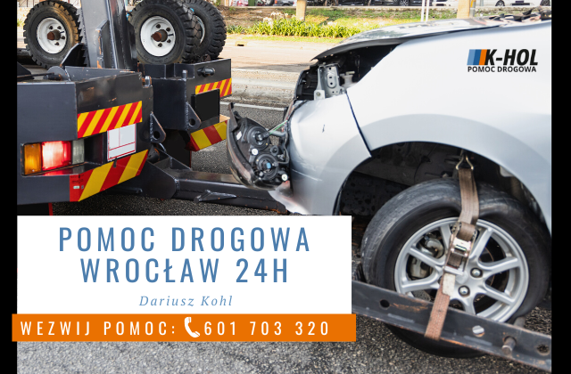 Pomoc Drogowa 24H - holowanie pojazdu, laweta, autolaweta Wrocław 